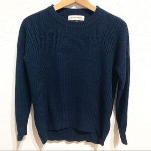 Love Crazy Blue Knit Pullover Sweater Top